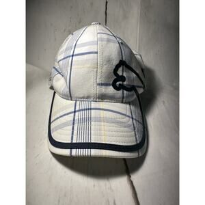 Puma Plaid White Hat Adult Size One Size Adjustable Baseball Cap